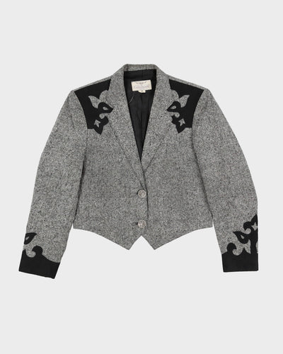 Longhorn 1990s Western Style Cropped Jacket - M