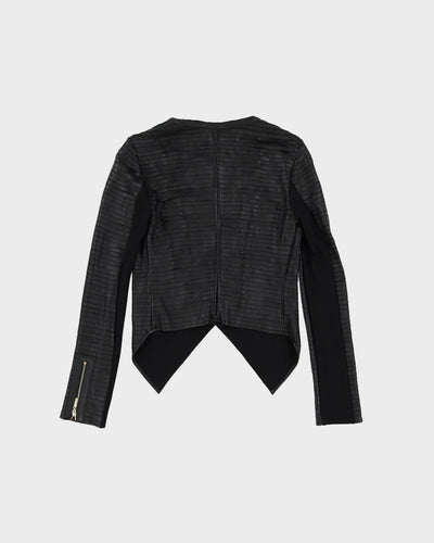 Marciano L A Black Leather Asymmetric Jacket - XS