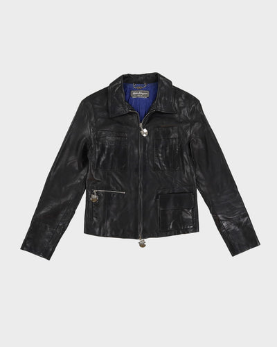 Salvatore Ferragamo Black Leather Jacket - XS