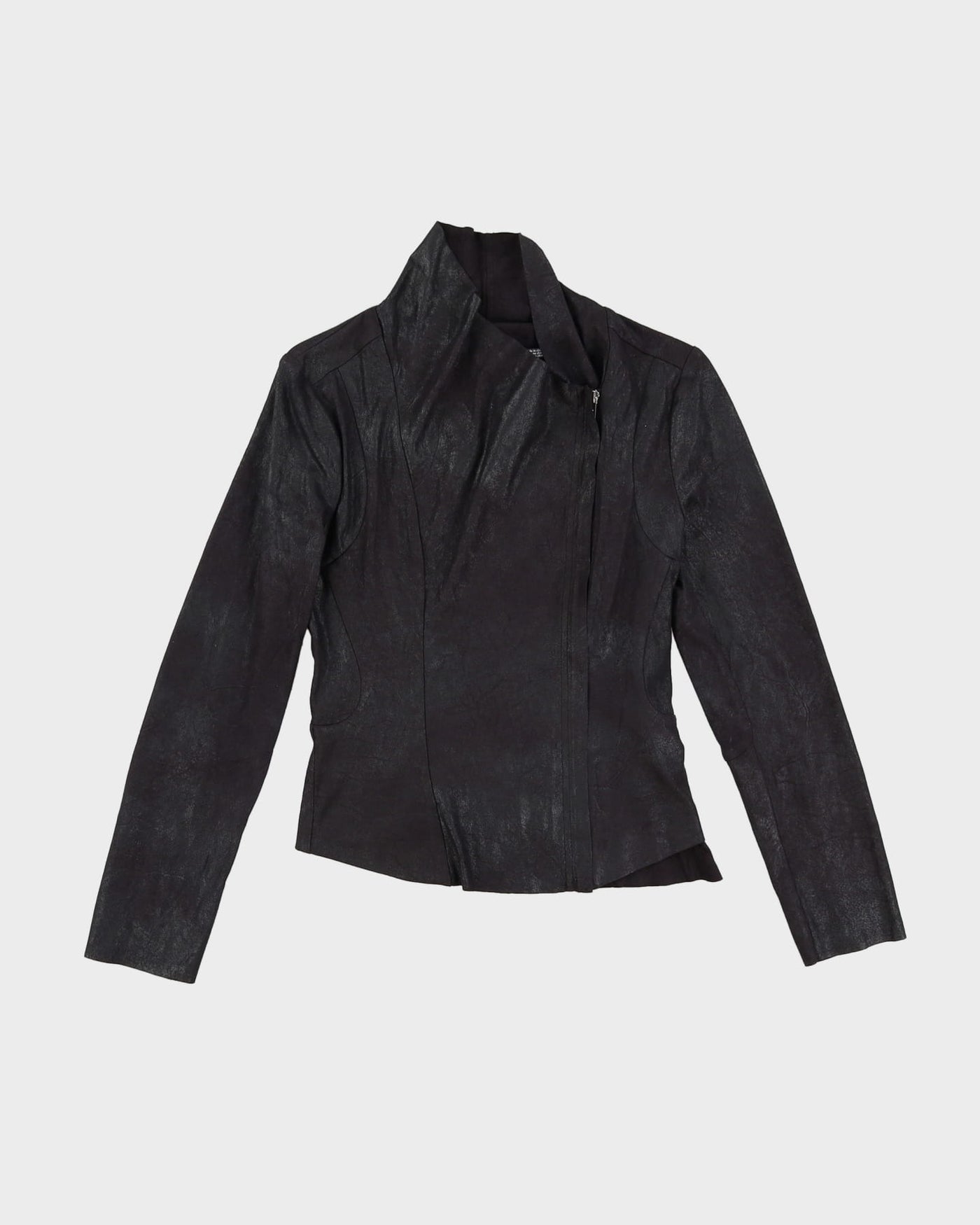 Calvin Klein Black Faux Leather Jacket - XS