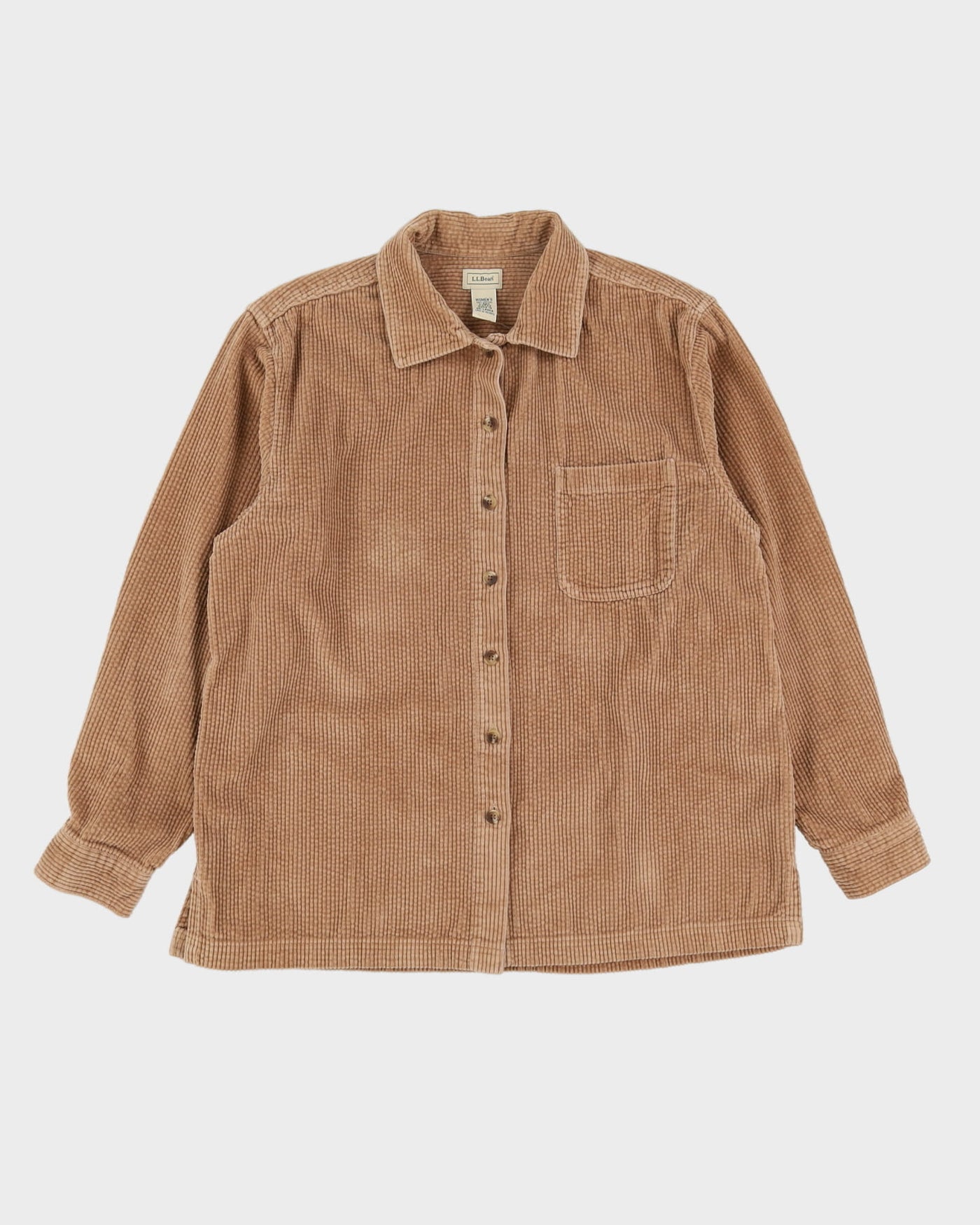 L.L. Bean Beige Cord Over-Shirt - L / XL