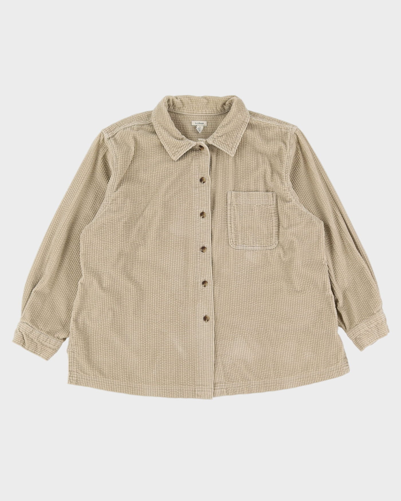 L.L. Bean Beige Cord Over-Shirt Jacket - XL