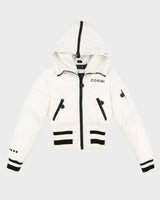 Coogi White Hooded Puffa Ski Jacket - XS