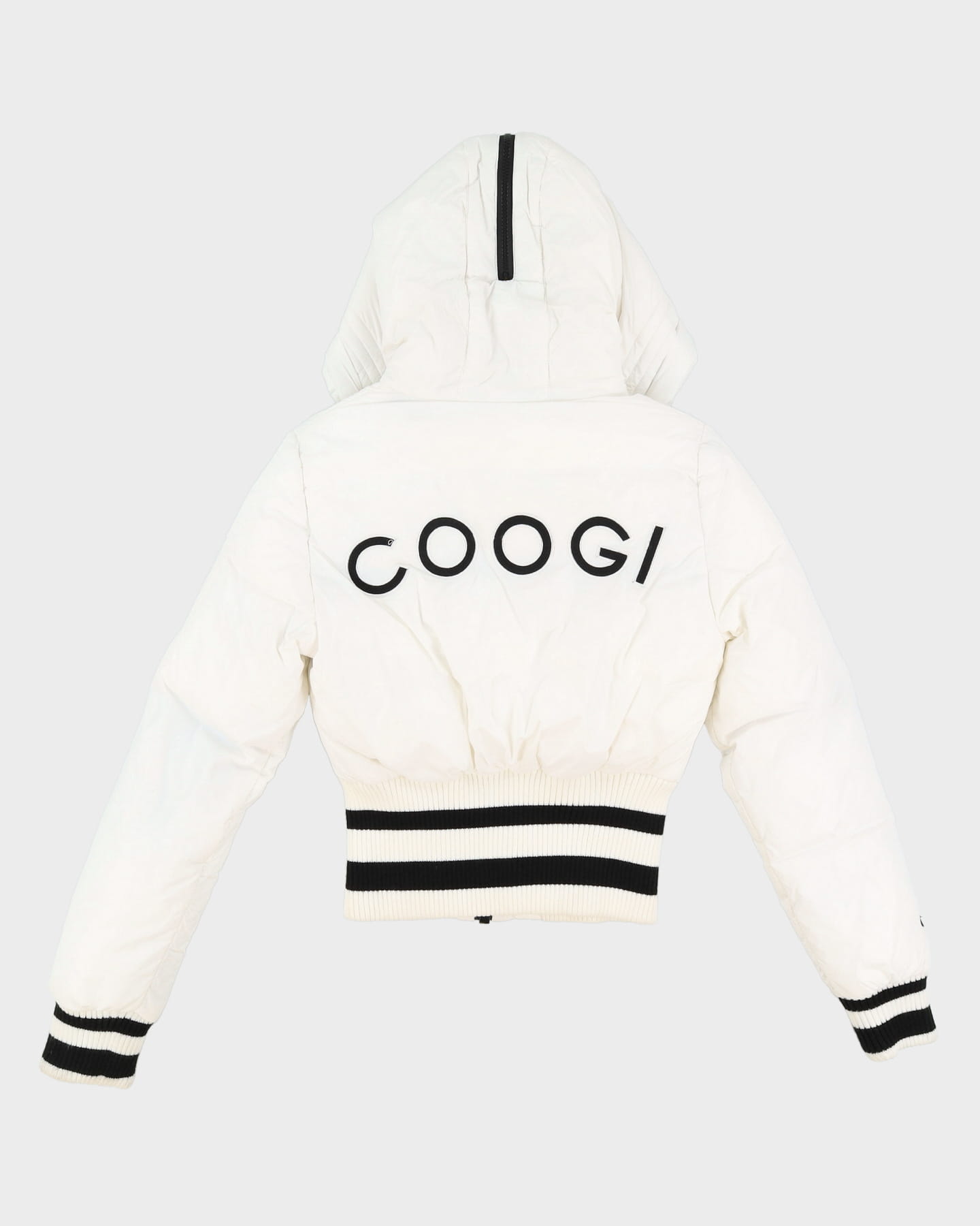 Coogi White Hooded Puffa Ski Jacket - XS