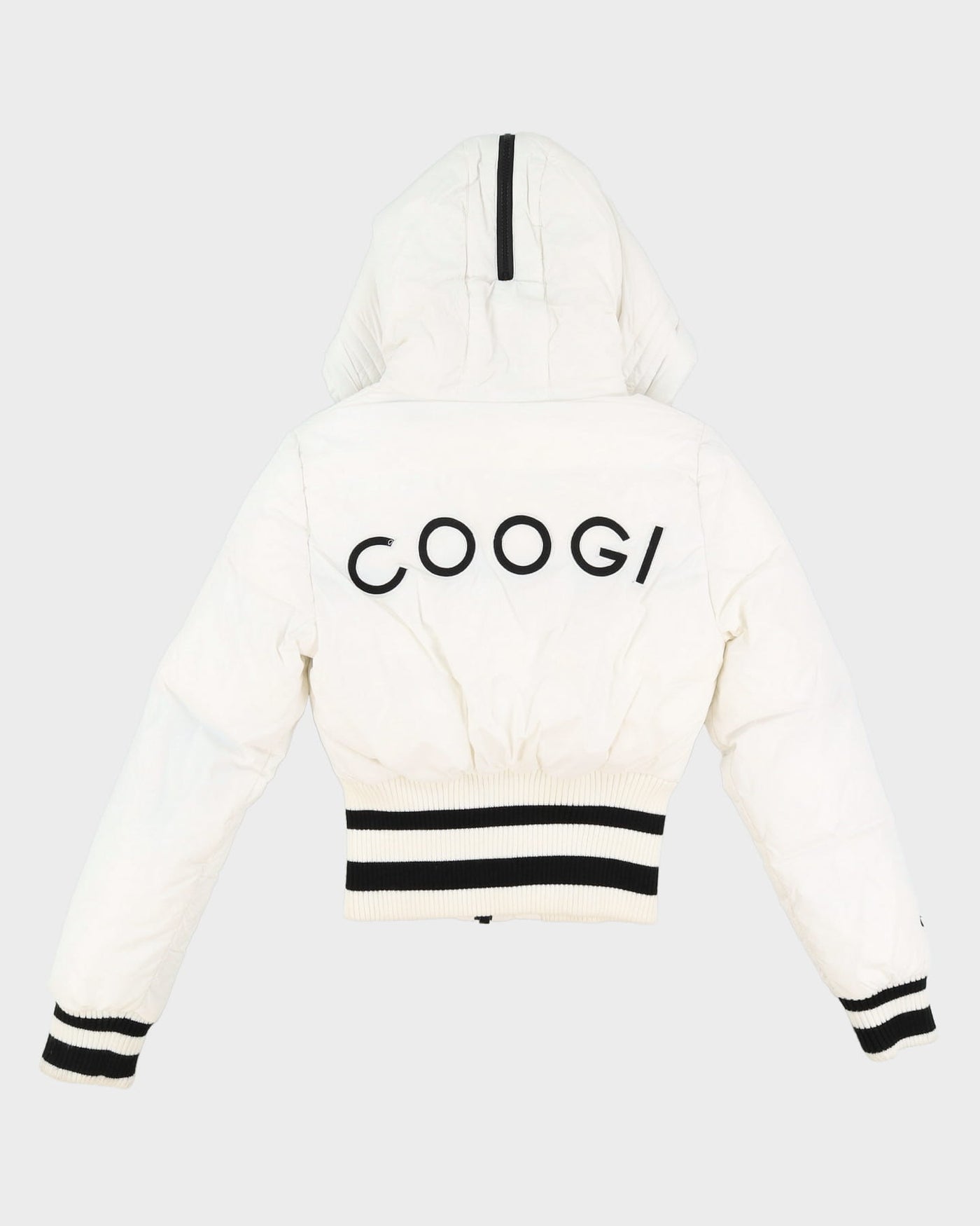 Coogi White Hooded Puffa Ski Jacket - XS