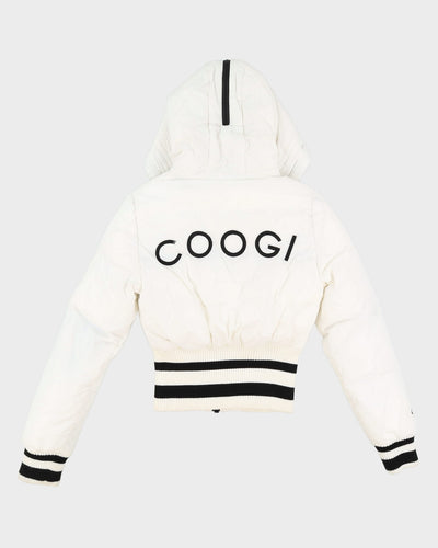 Coogi White Hooded Puffa Ski Jacket - XS