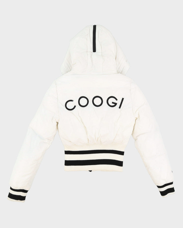 Coogi White Hooded Puffa Ski Jacket - XS