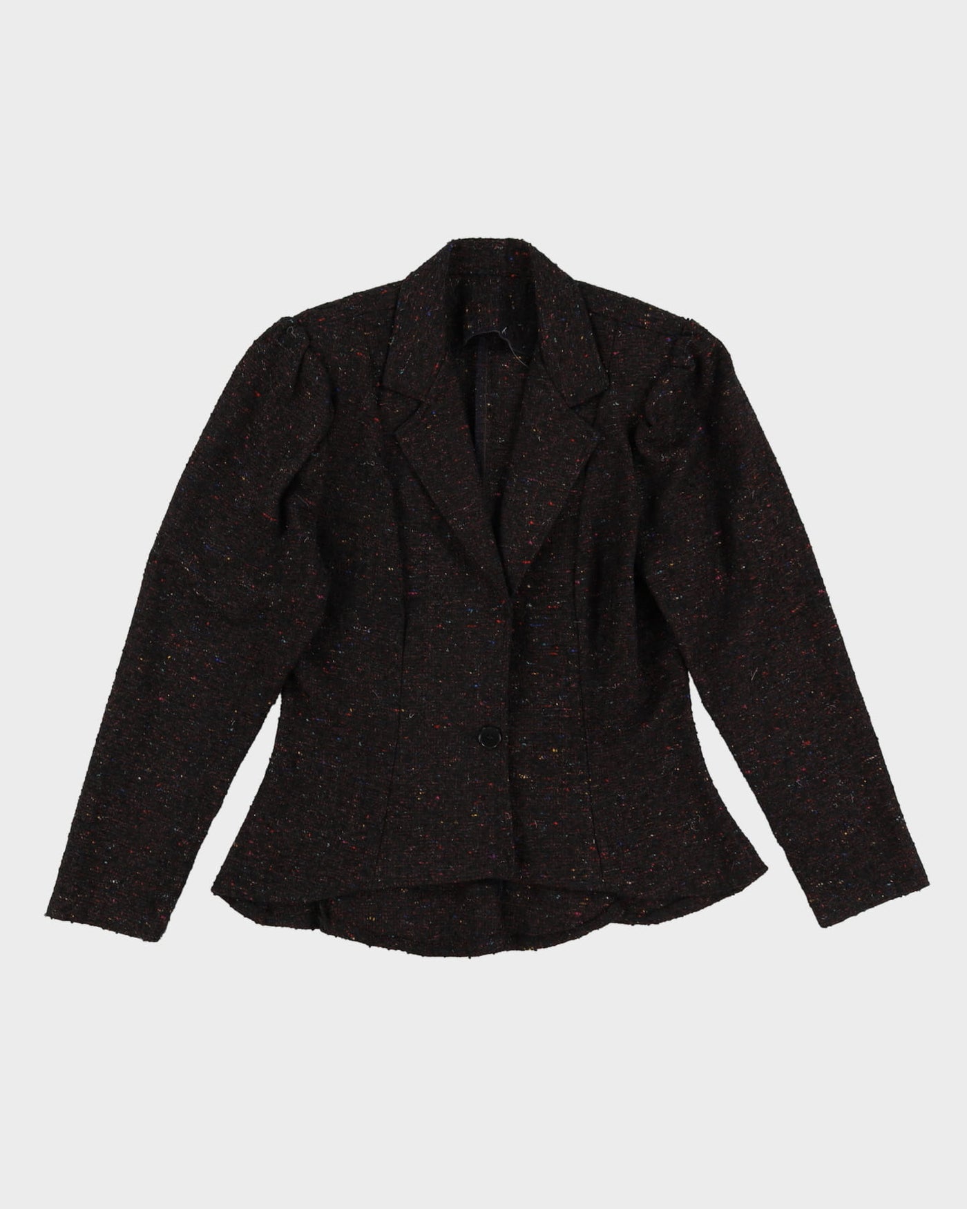 1980s Wool Tweed Blazer Style Jacket - S