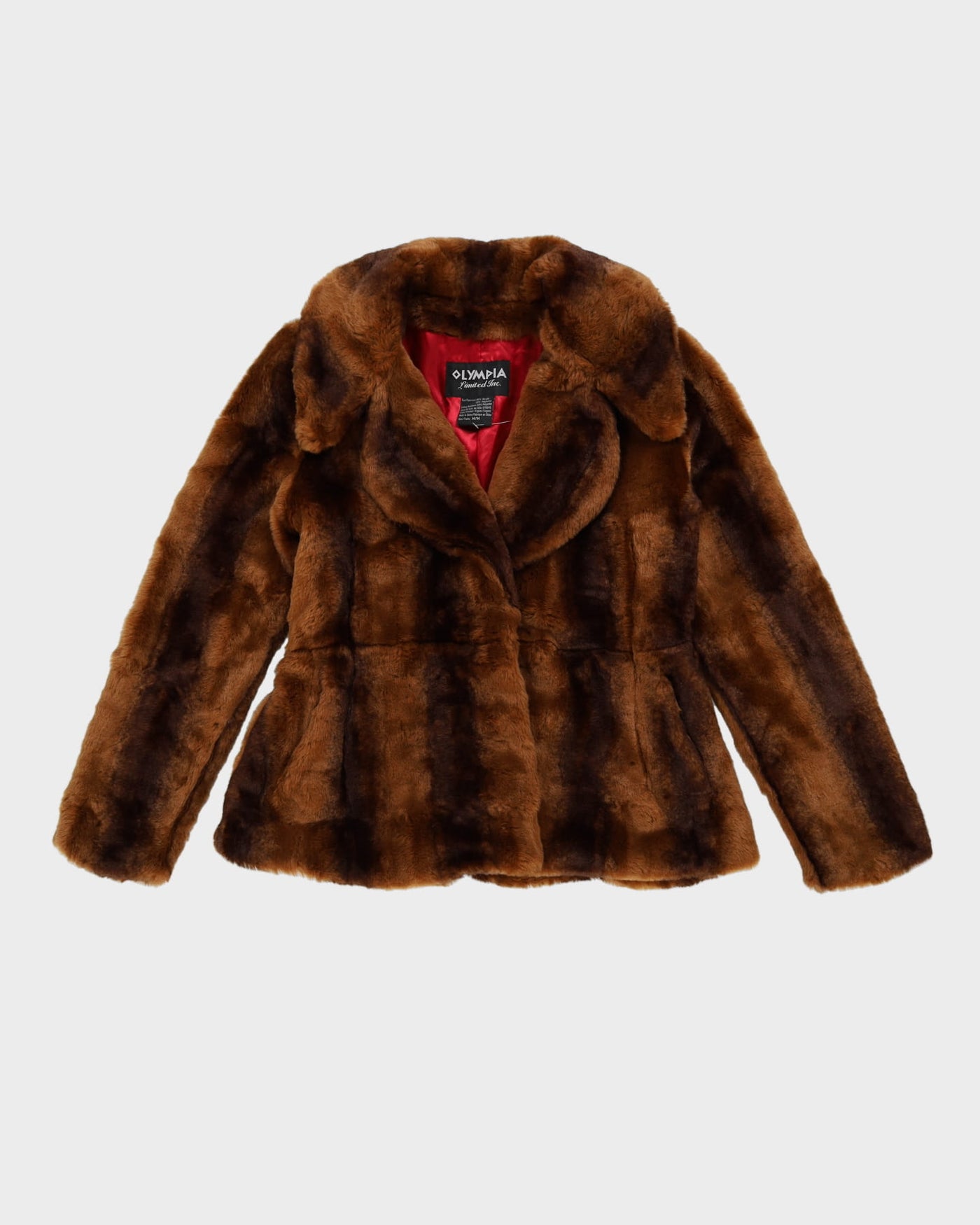 Style Brown Faux Fur Jacket - XS / S