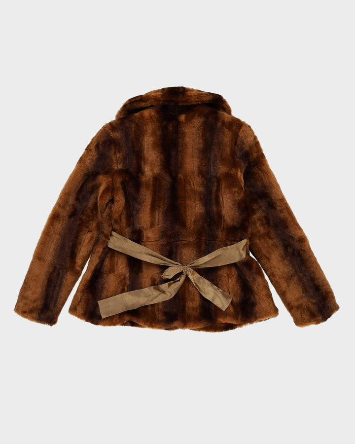 Style Brown Faux Fur Jacket - XS / S