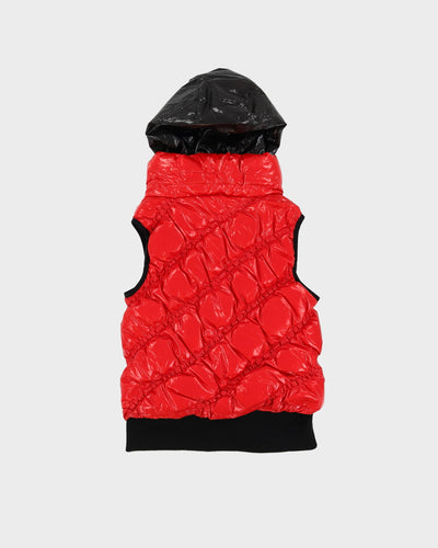 Elle Red And Black Puffa Bodywarmer Jacket - S