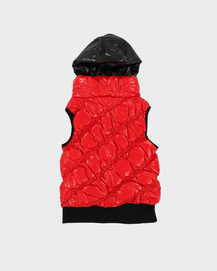 Elle Red And Black Puffa Bodywarmer Jacket - S