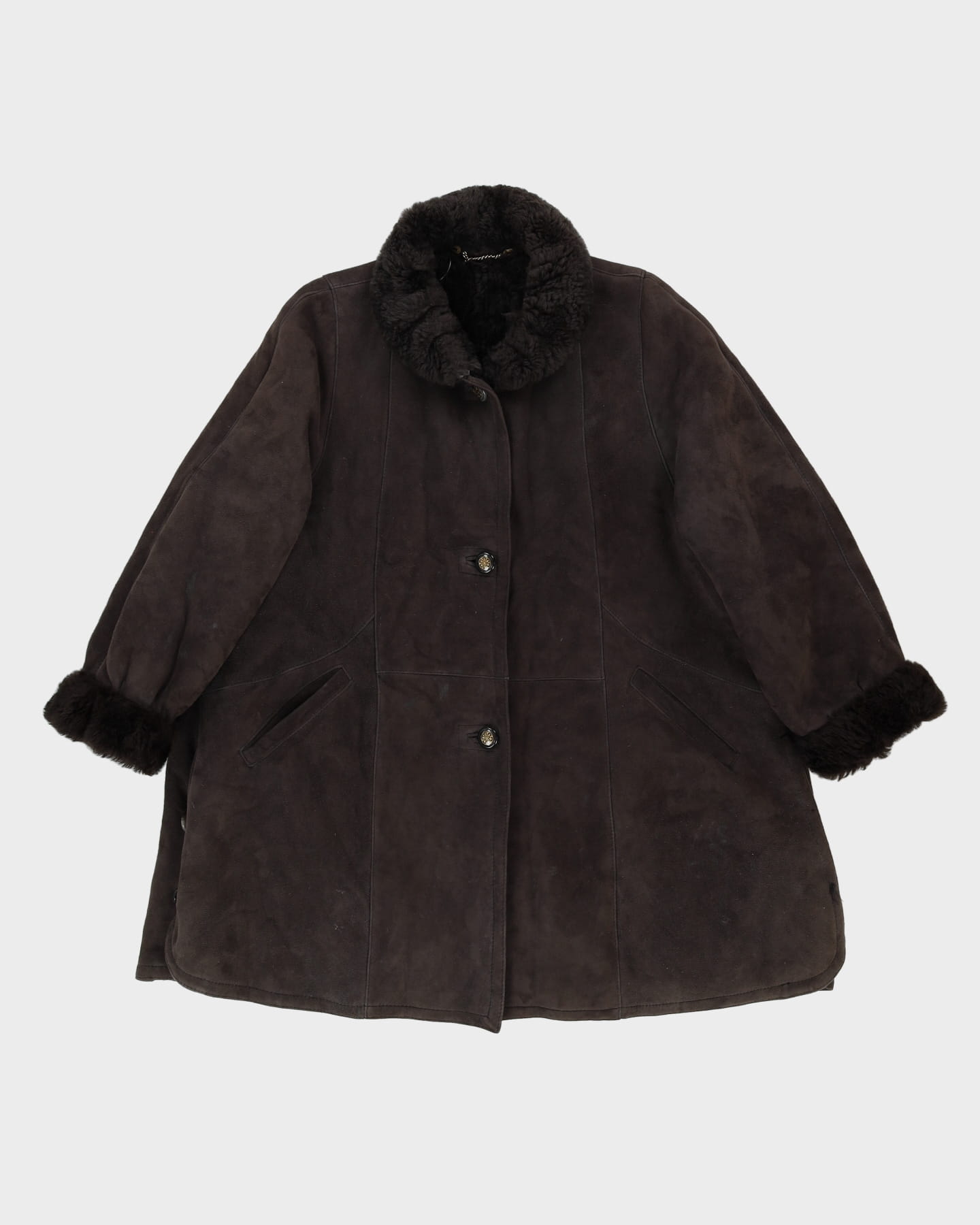 Grey Sheepskin Furlined Jacket - M / L