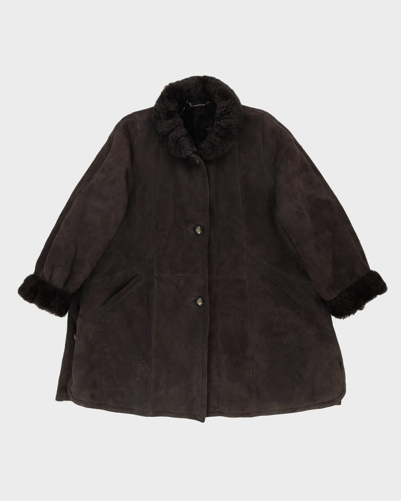 Grey Sheepskin Furlined Jacket - M / L