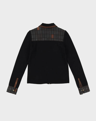 See By Chloe Black Knitted With Leather Details Jacket - XS