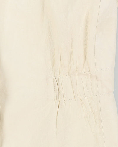 Theory White Leather Jacket - S
