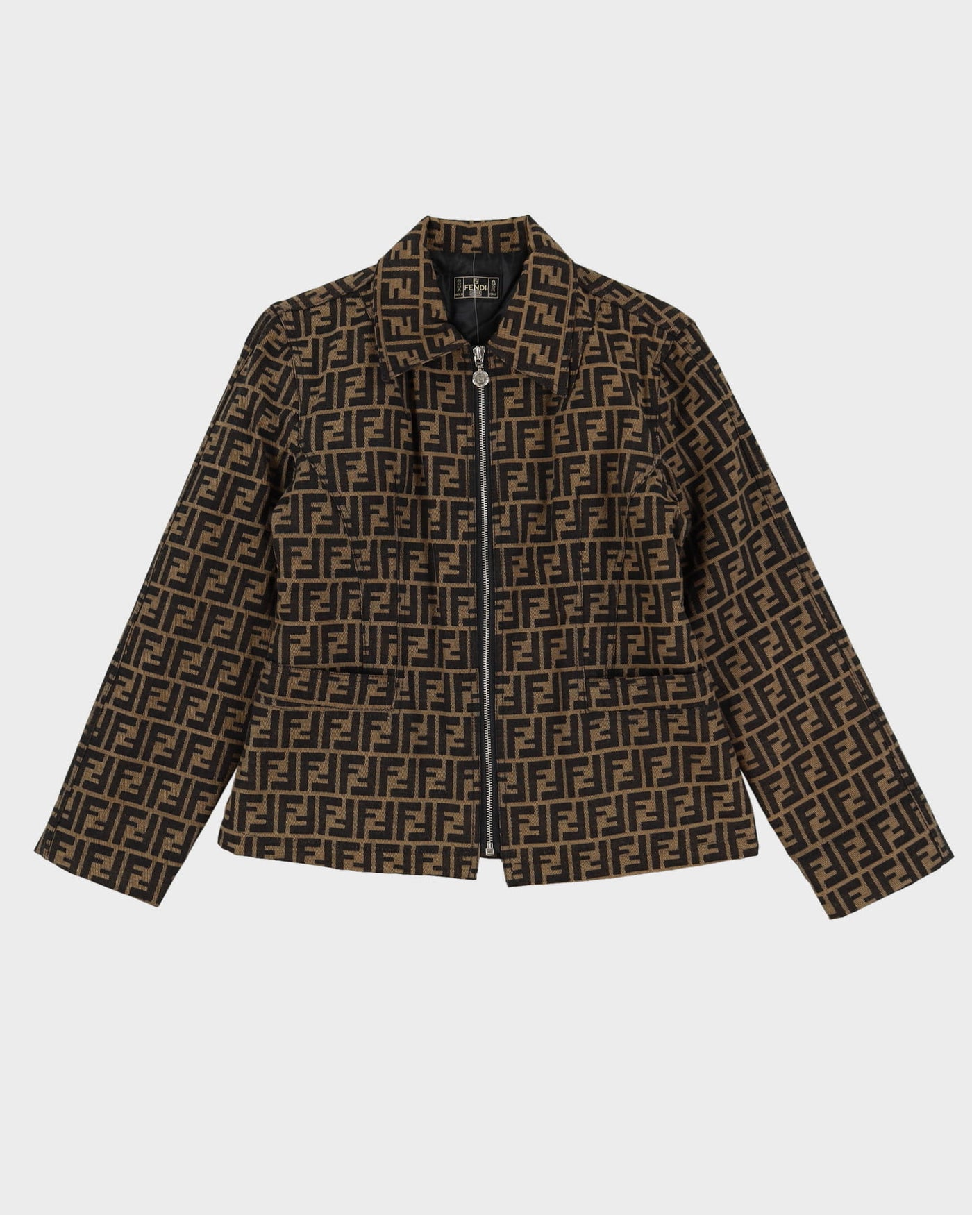 Fendi Logo Patterned Jacket - XS