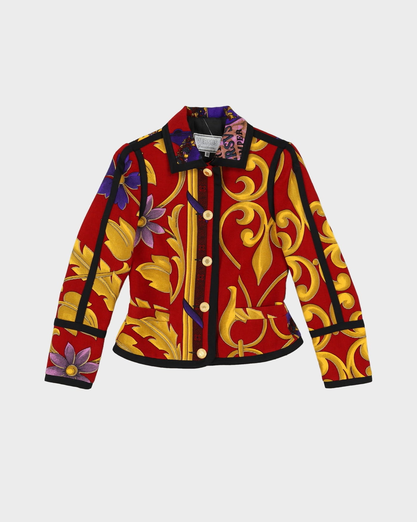 Versus Gianni Versace Patterned Viscose Jacket - XXS