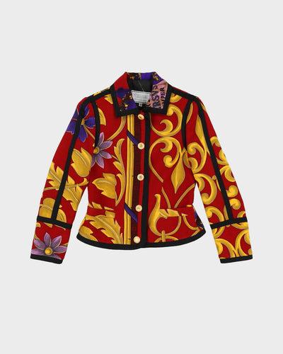 Versus Gianni Versace Patterned Viscose Jacket - XXS