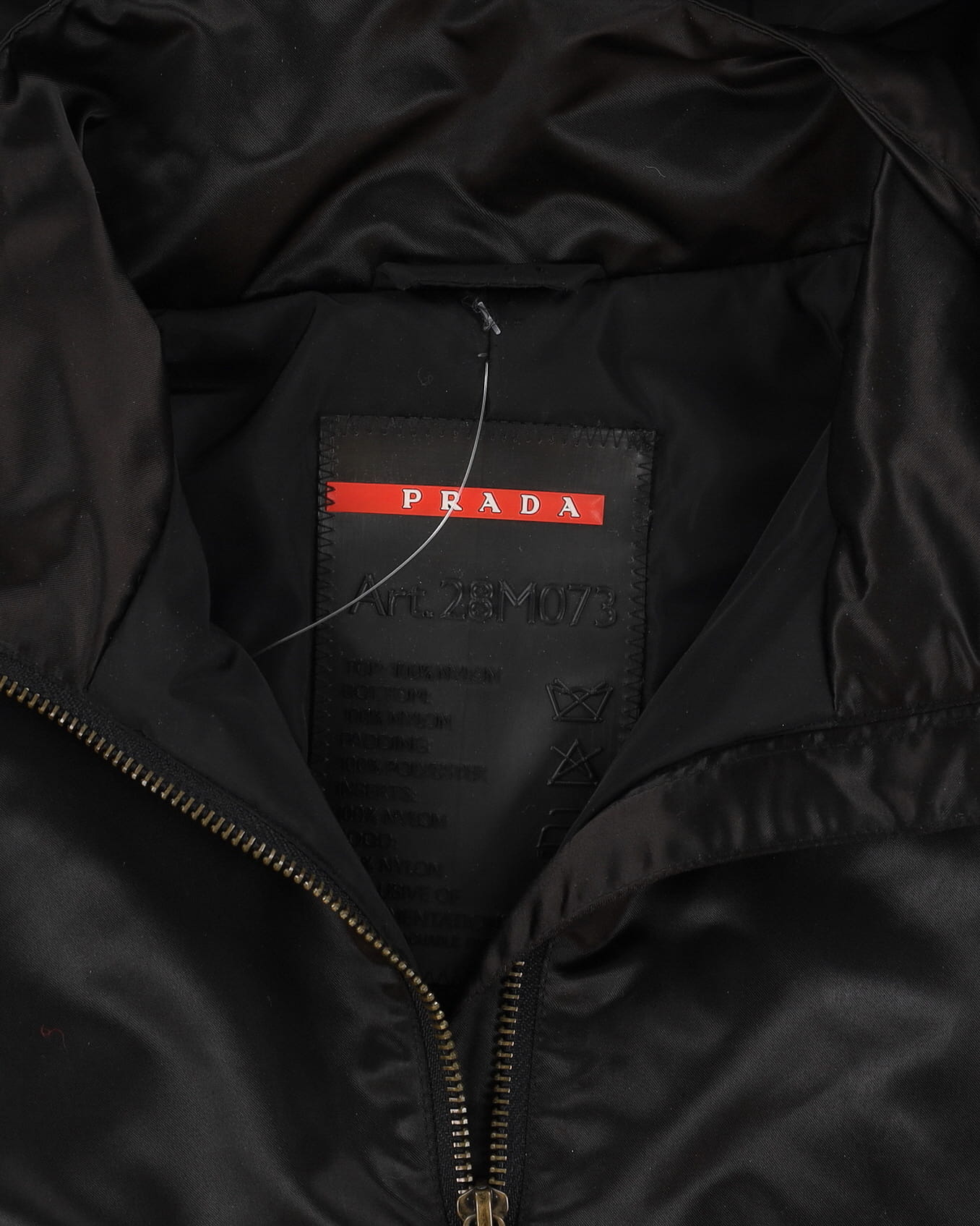 Prada Black Sequin Hooded Windbreaker Jacket XS Rokit