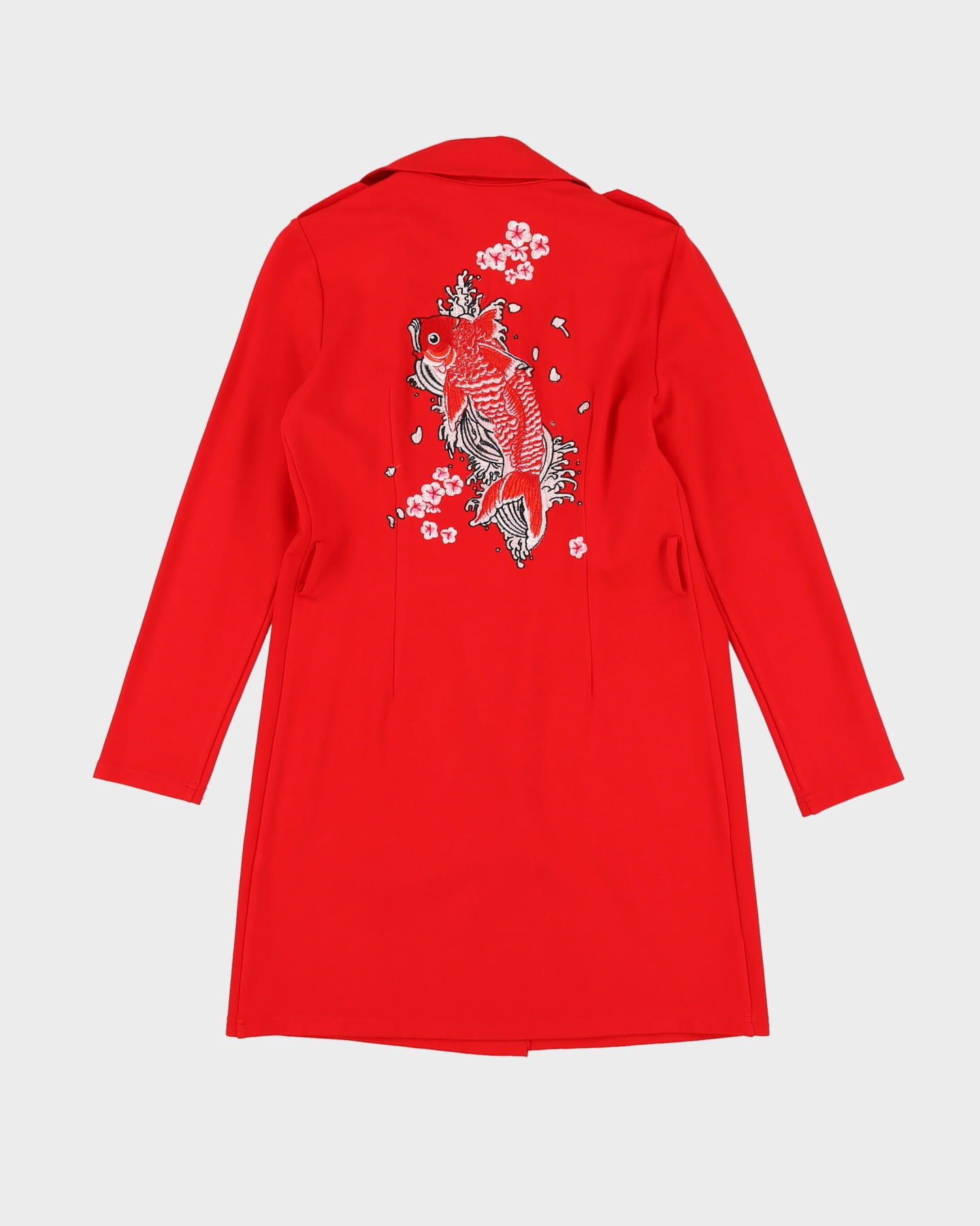 Dolce &amp; Gabbana Red Koi Karp Embroidered Red jacket - S