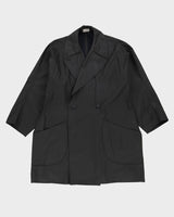 Alaia Paris Black Weatherproof Windbreaker Mac Jacket - XL