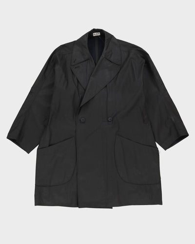 Alaia Paris Black Weatherproof Windbreaker Mac Jacket - XL