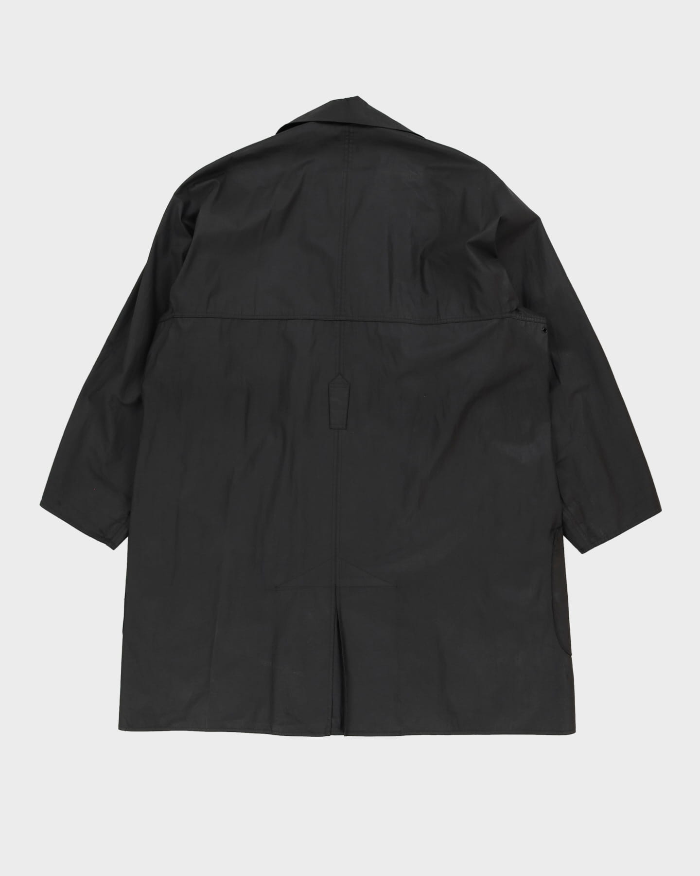 Alaia Paris Black Weatherproof Windbreaker Mac Jacket - XL