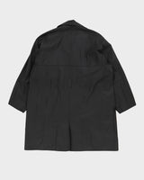 Alaia Paris Black Weatherproof Windbreaker Mac Jacket - XL