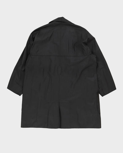 Alaia Paris Black Weatherproof Windbreaker Mac Jacket - XL