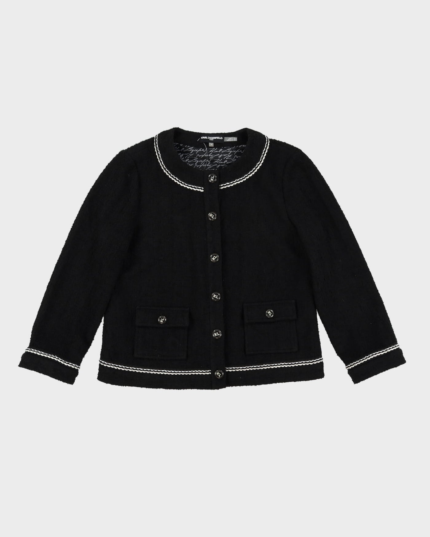 Karl Lagerfeld Black Blazer Jacket - S