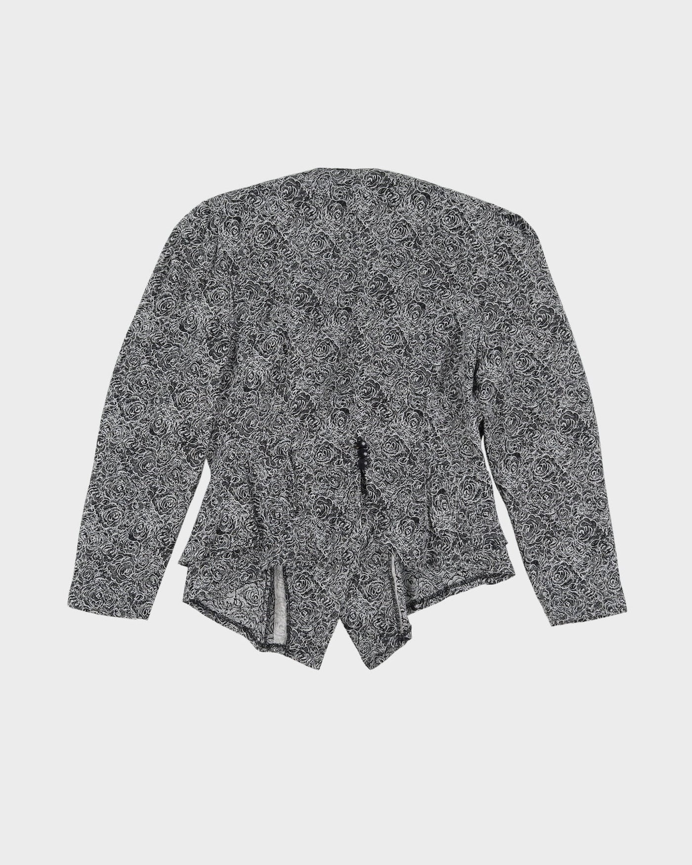 1990s Black And White Patterned Jacket - S