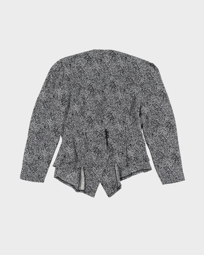1990s Black And White Patterned Jacket - S