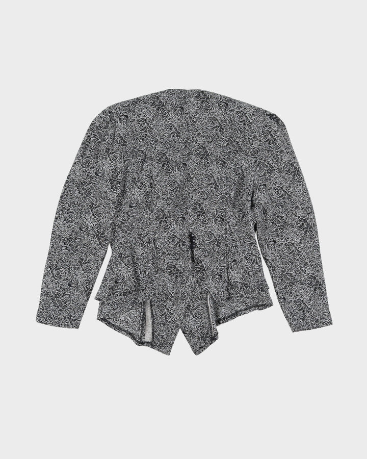 1990s Black And White Patterned Jacket - S