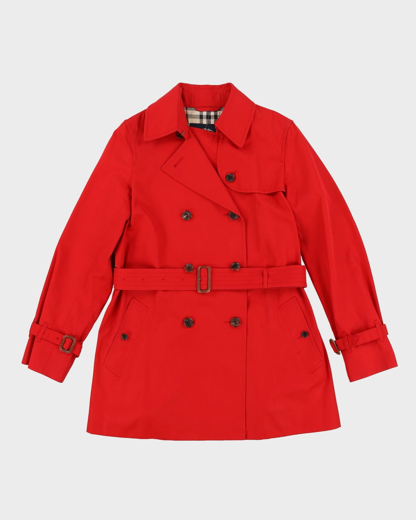 Burberry London Red Mac Style Jacket - S