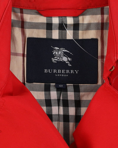 Burberry London Red Mac Style Jacket - S