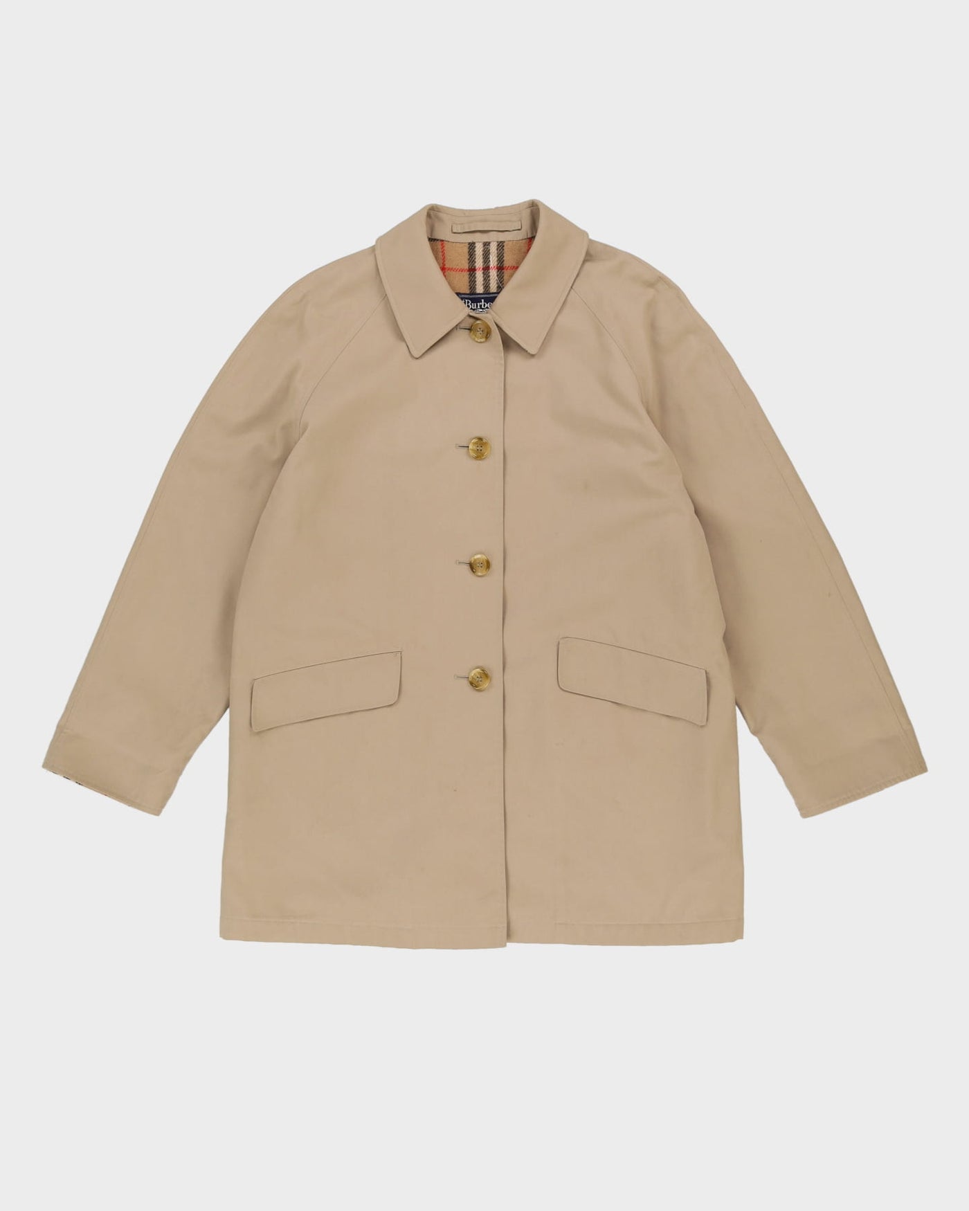 Burberrys' Beige Raincoat Style Jacket - M