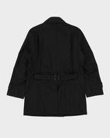 Burberry Black Label Black Raincoat Style Jacket - S