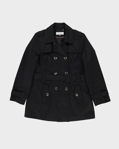 Calvin Klein Black Raincoat Style Jacket - M