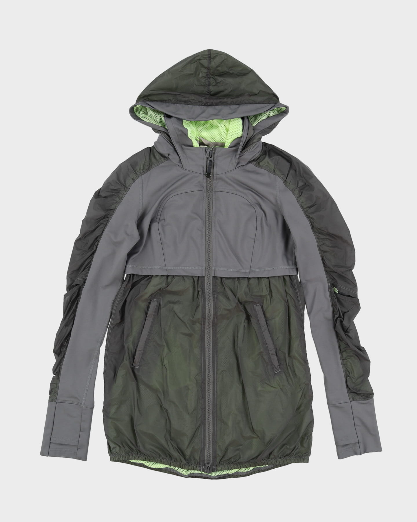Lululemon Grey Hooded Anorak Rain Jacket - S