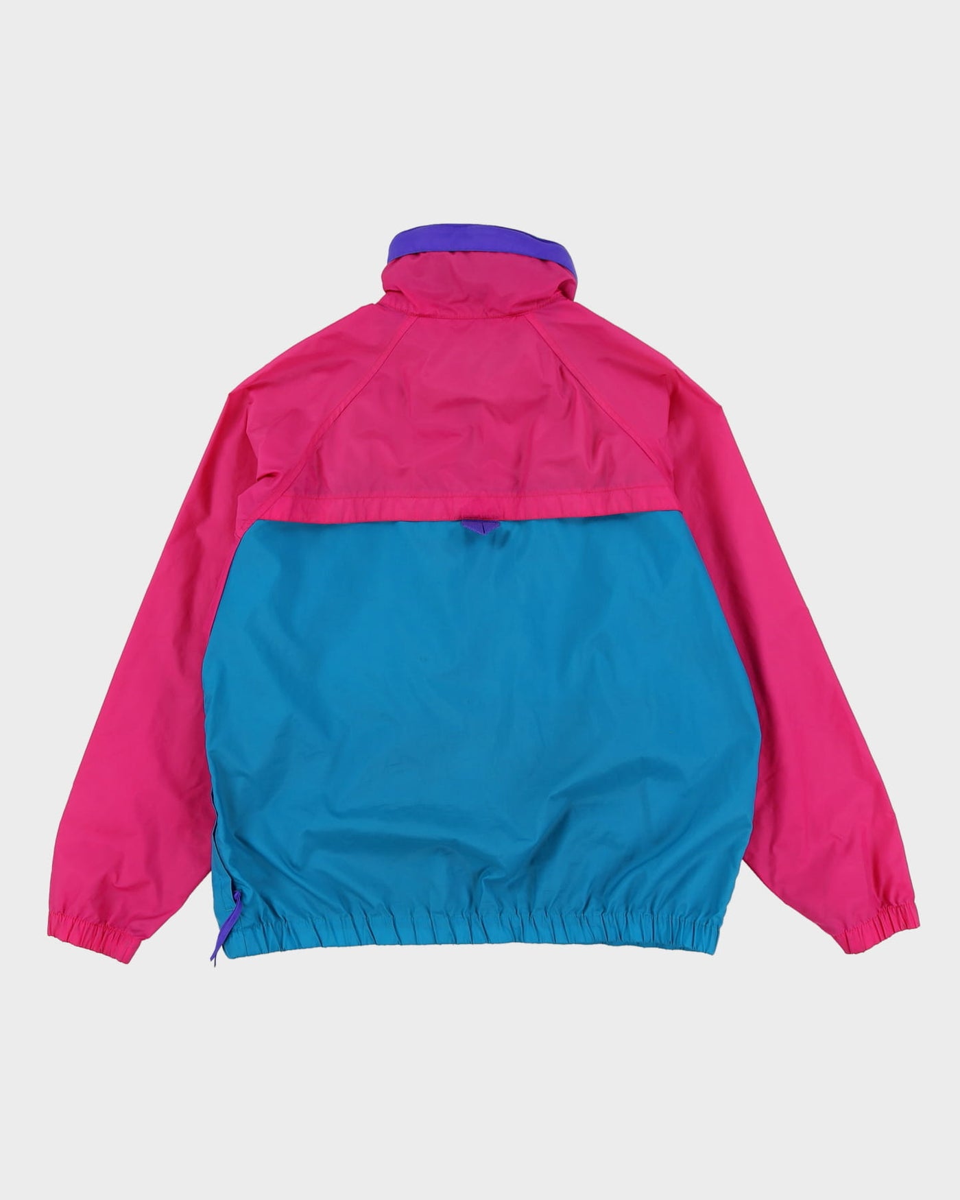 Vintage 90s Columbia Radial Sleeve Green / Pink Windbreaker Jacket - M