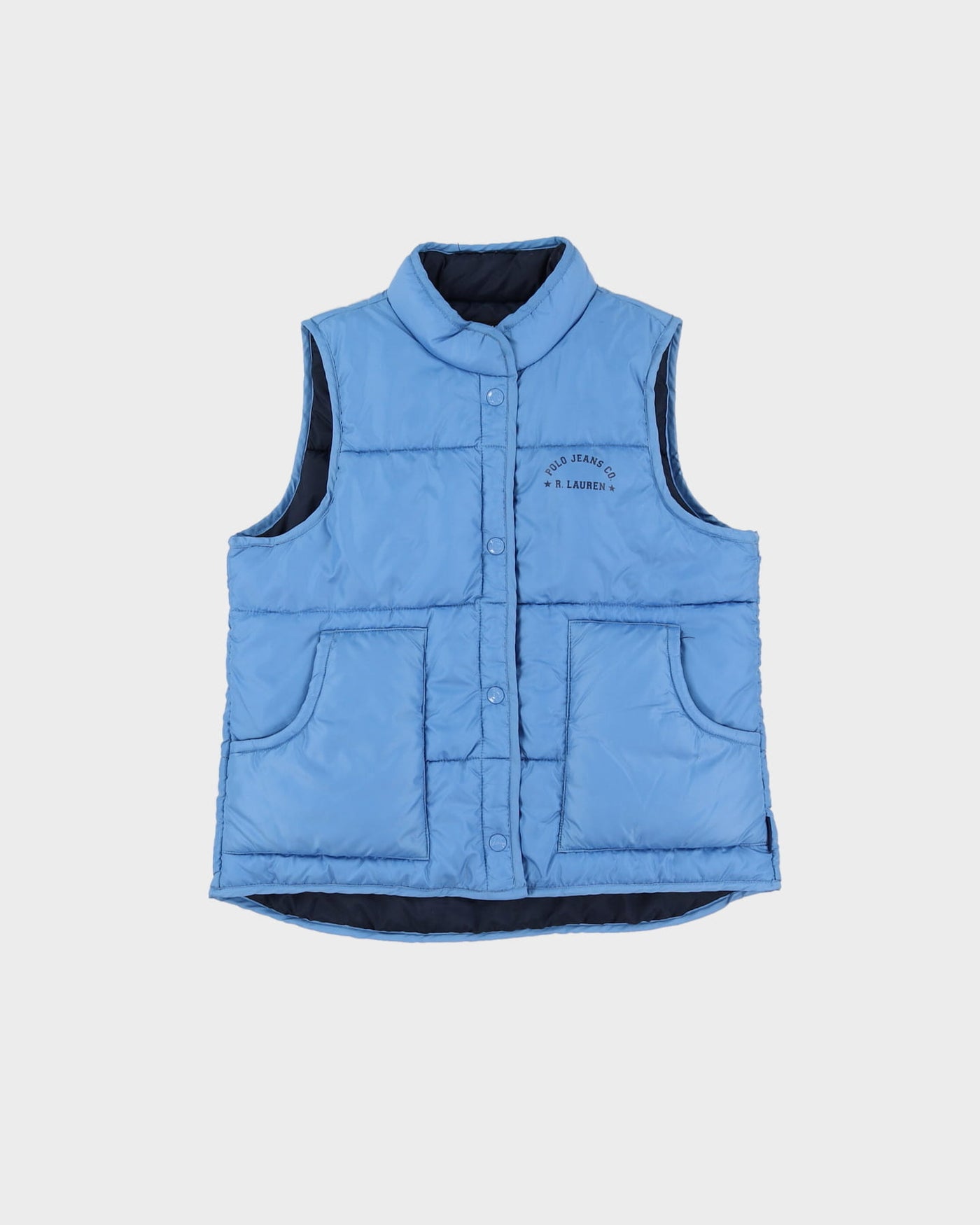 Polo Jeans Ralph Lauren Blue Gilet Sleeveless Puffer Jacket - M