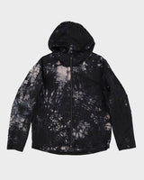 Lululemon Grey / Black Patterned Hooded Anorak Rain Jacket - M / L