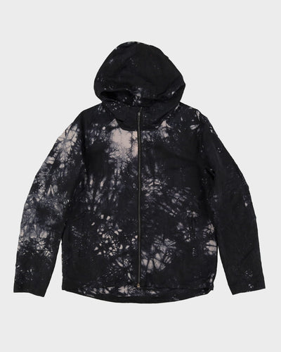 Lululemon Grey / Black Patterned Hooded Anorak Rain Jacket - M / L