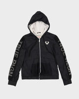 00s Y2K True Religion Black Hooded Anorak Rain Jacket - S