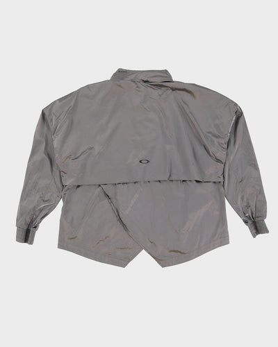 Oakley Silver Lightweight Windbreaker Jacket - L