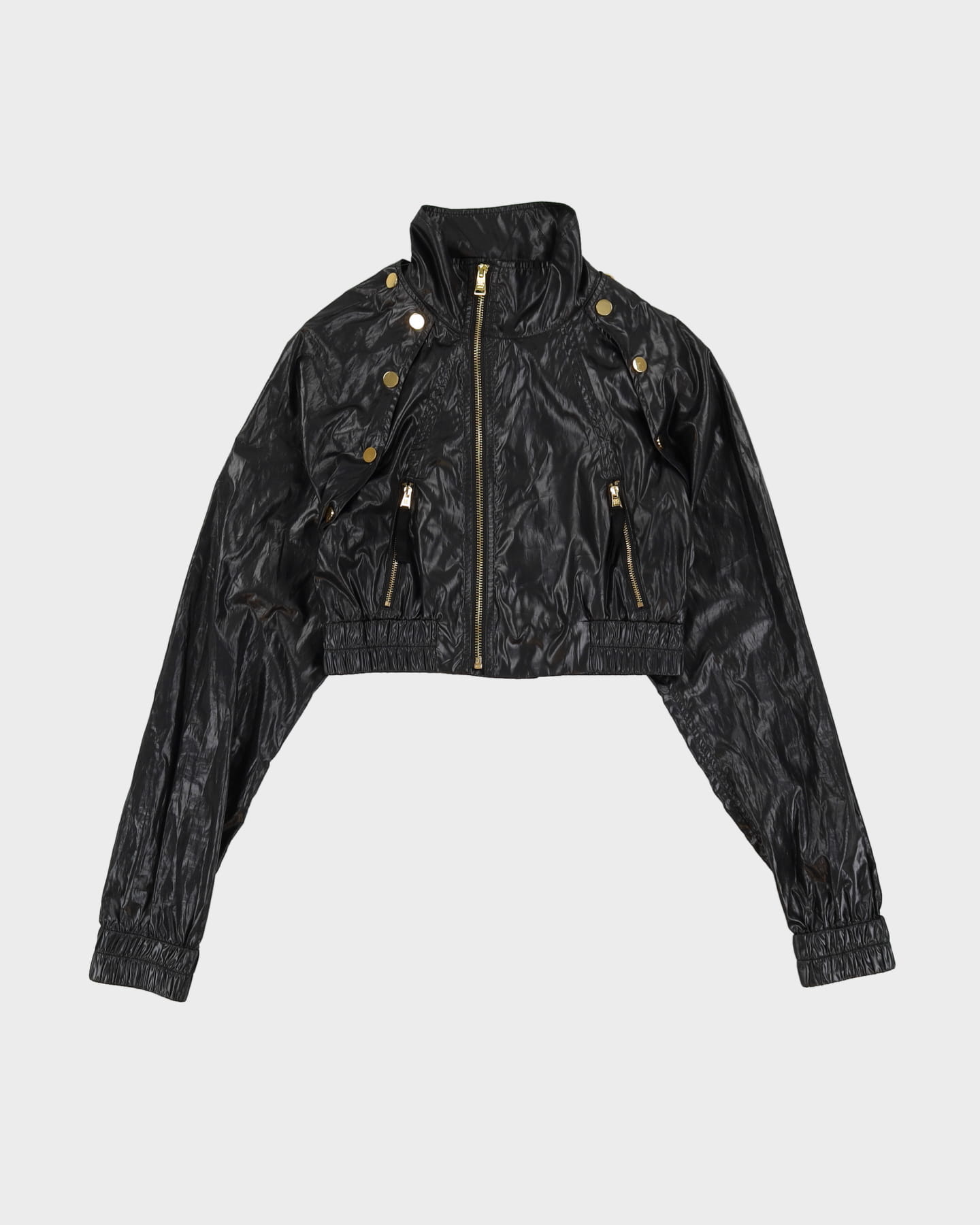 BCBG MaxAzria Black With Detachable Sleeves Jacket - XS
