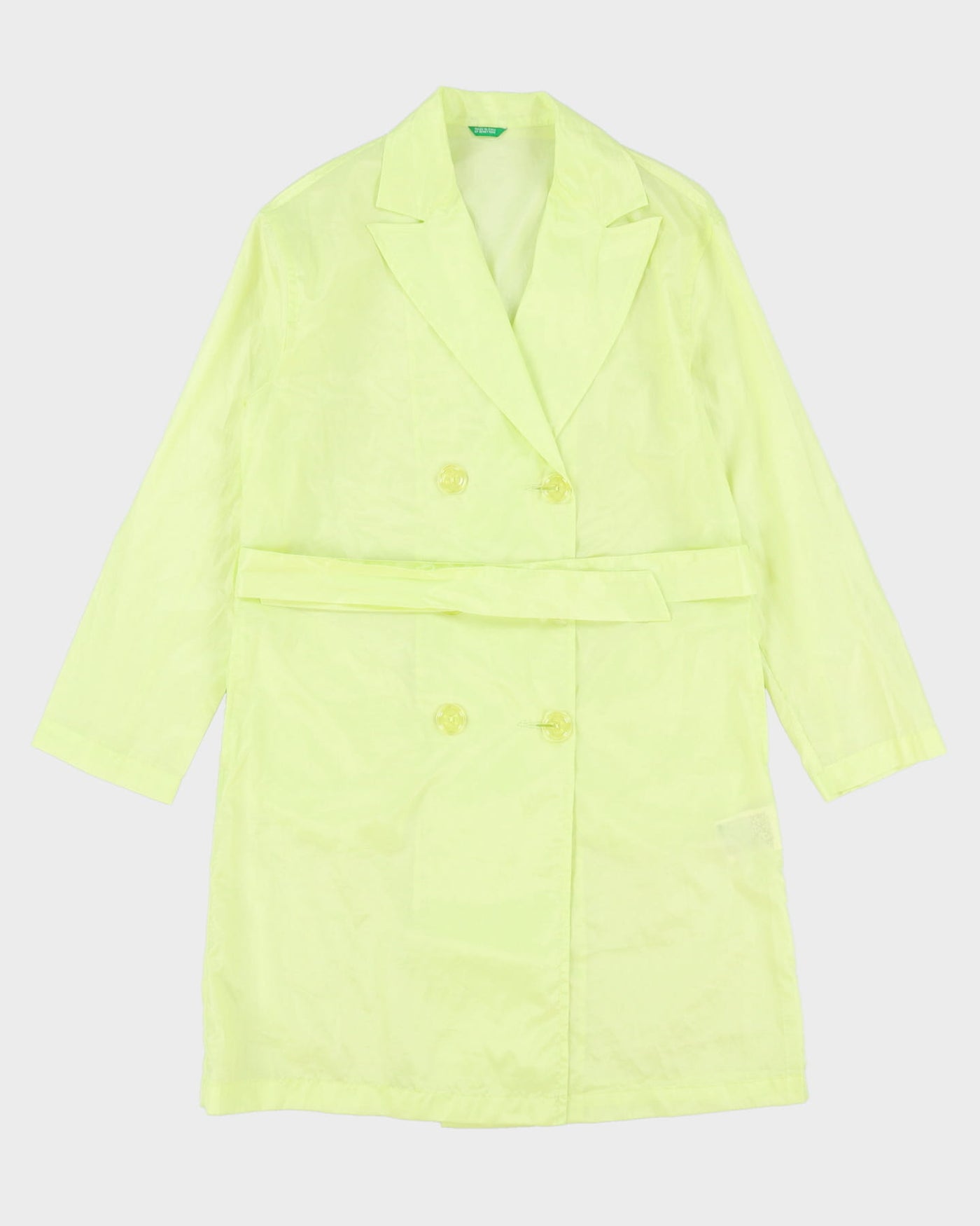 Vintage Benetton Green Raincoat - M