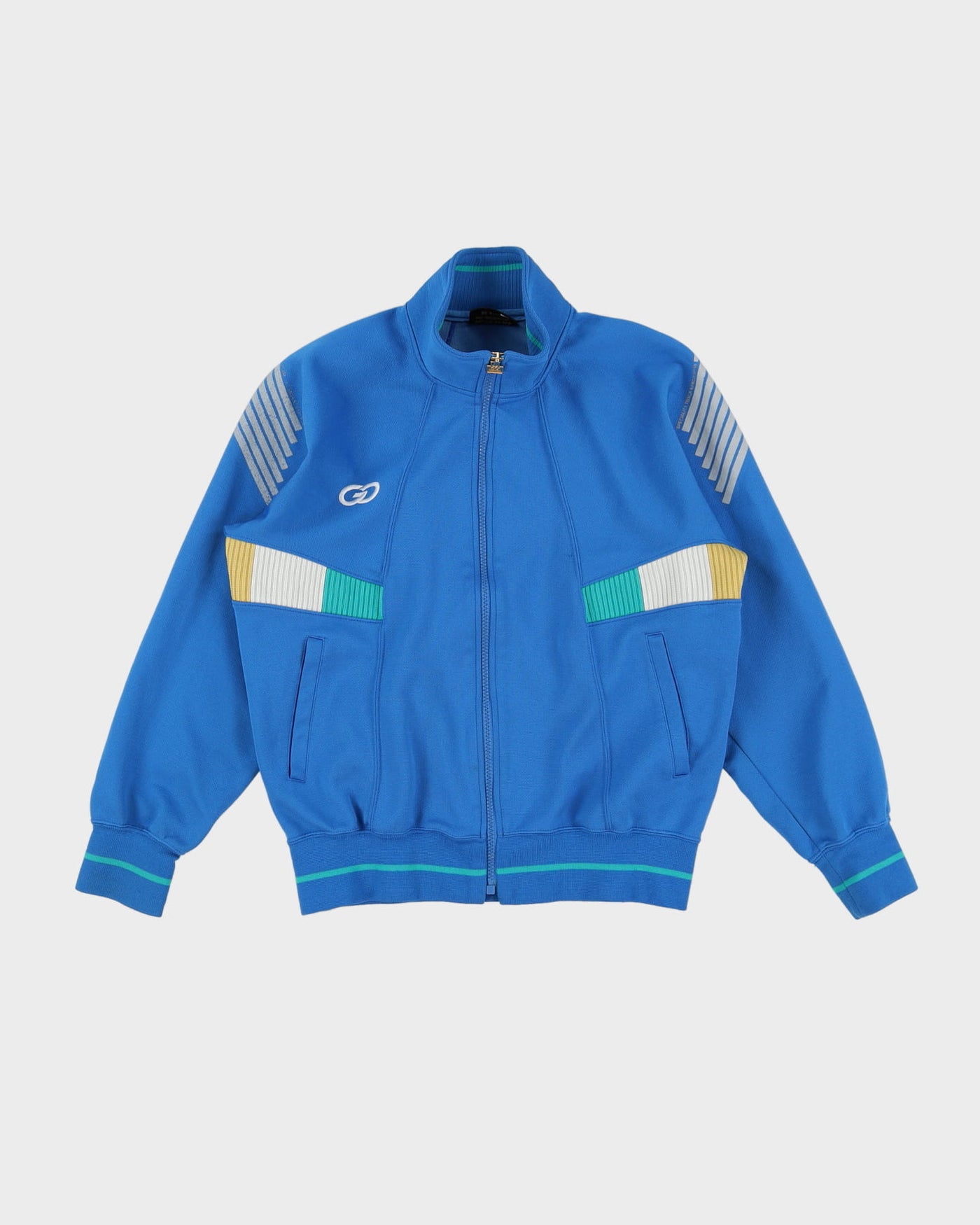 Vintage 80s Gona By Asics Blue Track Jacket - M
