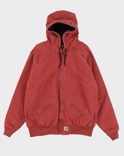 Vintage 90s Carhartt Dark Pink Workwear Chore Jacket - XL